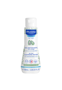 Organik avokado içeren durulama gerektirmeyen bebek temizleme suyu 100ml - Mustela Türkiye